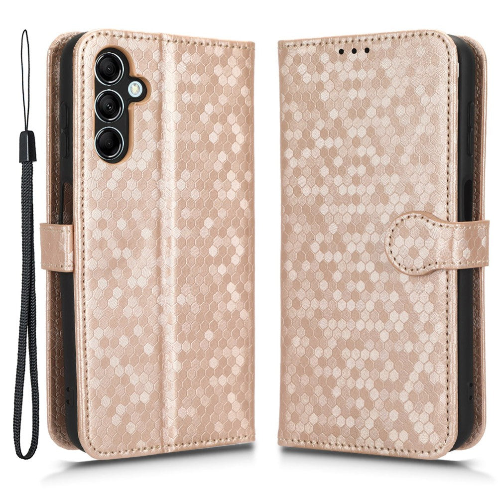 Til Samsung Galaxy M54 5G / F54 5G Læder Telefoncover Præget Prikket Mønster Smartphone Cover med Stativpung