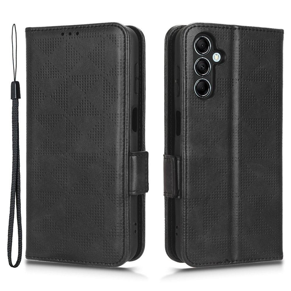 For Samsung Galaxy M54 5G / F54 5G PU Leather Wallet Phone Case Imprinted Triangle Phone Cover with Stand