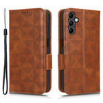 For Samsung Galaxy M54 5G / F54 5G PU Leather Wallet Phone Case Imprinted Triangle Phone Cover with Stand