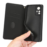 Xiaomi Redmi Note 12S 4G stativplånboksfodral PU-läder rombpräglat fodral