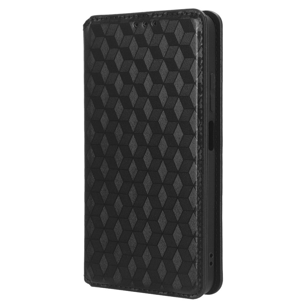 Xiaomi Redmi Note 12S 4G stativplånboksfodral PU-läder rombpräglat fodral