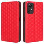 Xiaomi Redmi Note 12S 4G stativplånboksfodral PU-läder rombpräglat fodral
