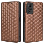 Xiaomi Redmi Note 12S 4G stativplånboksfodral PU-läder rombpräglat fodral