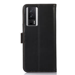 For Xiaomi Poco F5 Pro 5G / Redmi K60 5G / K60 Pro 5G Genuine Cowhide Leather Phone Case RFID Blocking Wallet Stand Cover