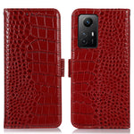 For Xiaomi Redmi Note 12S 4G RFID Blocking Wallet Phone Case Crocodile Texture Genuine Cowhide Leather Stand Cover