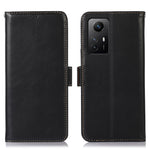 For Xiaomi Redmi Note 12S 4G RFID Blocking Wallet Phone Cover Crazy Horse Texture Genuine Cowhide Leather Stand Case