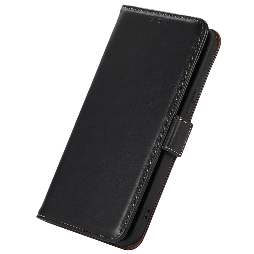 For Xiaomi Redmi Note 12S 4G RFID Blocking Wallet Phone Cover Crazy Horse Texture Genuine Cowhide Leather Stand Case