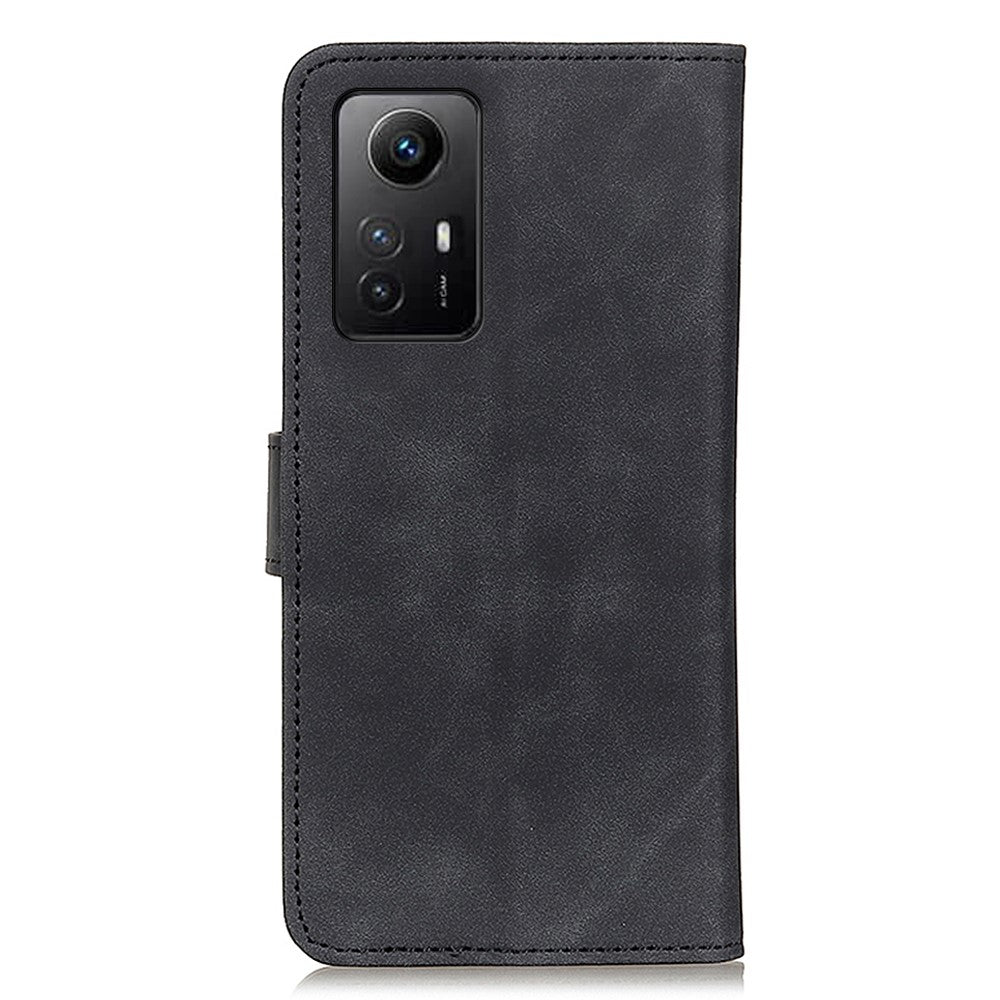 KHAZNEH For Xiaomi Redmi Note 12S 4G Retro Texture Phone Case PU Leather Phone Stand Wallet Protective Cover