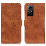 KHAZNEH For Xiaomi Redmi Note 12S 4G Retro Texture Phone Case PU Leather Phone Stand Wallet Protective Cover