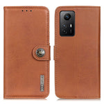 KHAZNEH For Xiaomi Redmi Note 12S 4G PU Leather Case Wallet Stand Cowhide Texture Phone Cover