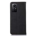 KHAZNEH För Xiaomi Redmi Note 12S 4G Äkta Kohud Läder mobilskal RFID-blockerande Plånboksfodral
