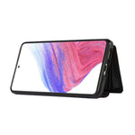 Samsung Galaxy A53 5G Mobilskal RFID-blockerande kortväska Stativ PU-läder+TPU-skydd