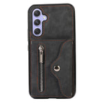 For Samsung Galaxy A54 5G RFID Blocking Mobile Phone Cover Card Bag Kickstand PU Leather Coated TPU Cover