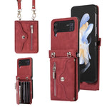 Telefoncover til Samsung Galaxy Z Flip3 5G RFID-blokerende kortholder PU-læder+TPU-cover med støttefod