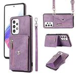 For Samsung Galaxy A52 4G / A52s 5G / A52 5G Smartphone Case RFID Blocking Card Holder Kickstand PU Leather+TPU Cover
