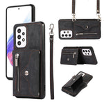 For Samsung Galaxy A52 4G / A52s 5G / A52 5G Smartphone Case RFID Blocking Card Holder Kickstand PU Leather+TPU Cover