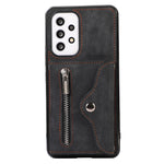Phone Case for Samsung Galaxy A32 5G / M32 5G PU Leather+TPU Shell with RFID Blocking Card Bag and Kickstand