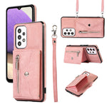 Phone Case for Samsung Galaxy A32 5G / M32 5G PU Leather+TPU Shell with RFID Blocking Card Bag and Kickstand
