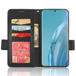 Litchi Texture Läderfodral till Huawei P60 Art Reptåligt Stativ mobilplånboksfodral