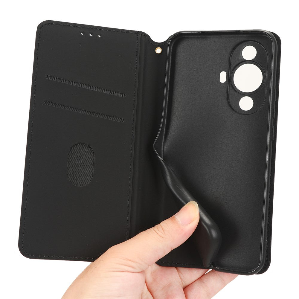 Phone Case for Huawei nova 11 / nova 12s 4G / nova 12 Lite 4G Stand Wallet Shockproof PU Leather Rhombus Imprinted Cover