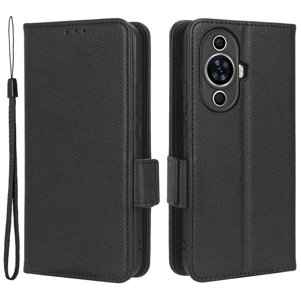 For Huawei nova 11 Pro / nova 11 Ultra PU Leather Flip Cover Litchi Texture Wallet Phone Case with Strap