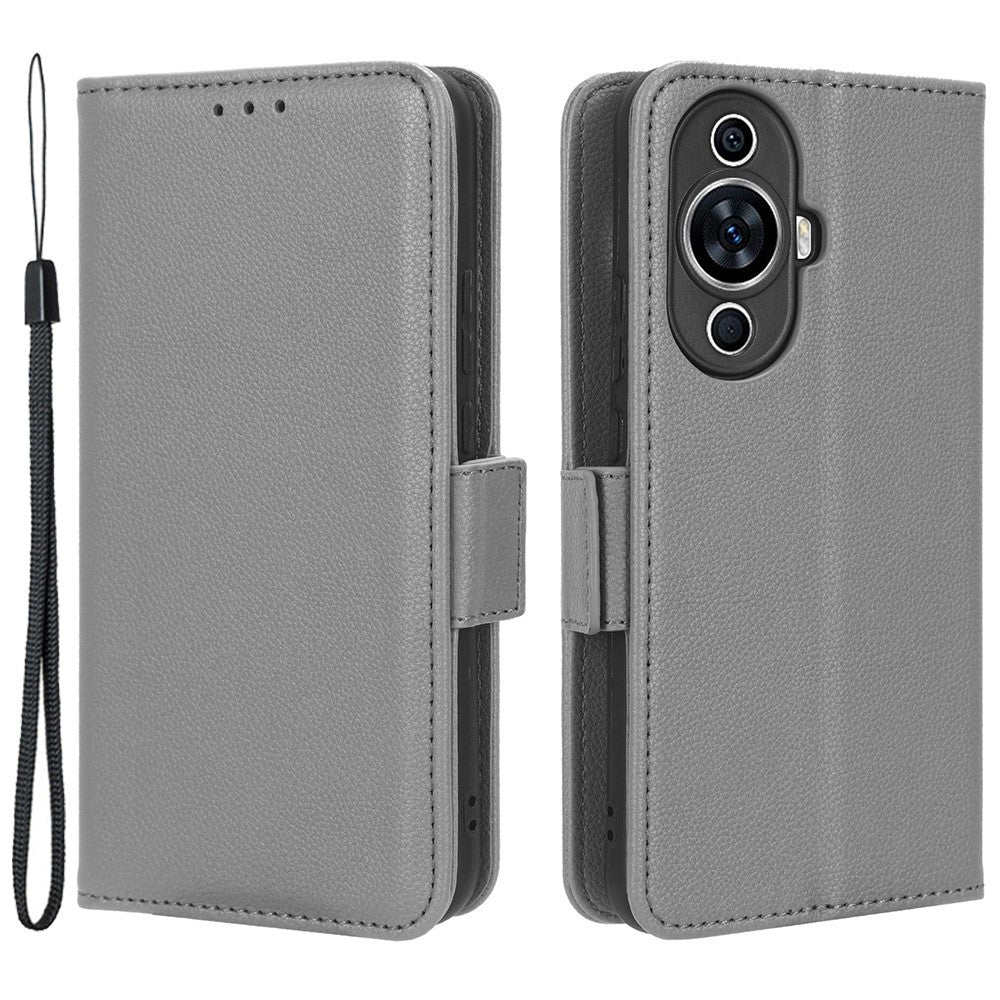 For Huawei nova 11 Pro / nova 11 Ultra PU Leather Flip Cover Litchi Texture Wallet Phone Case with Strap