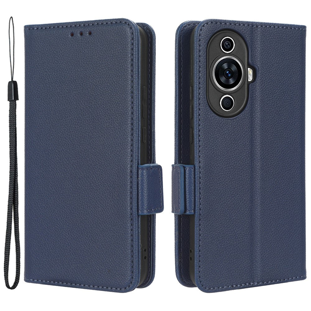 For Huawei nova 11 Pro / nova 11 Ultra PU Leather Flip Cover Litchi Texture Wallet Phone Case with Strap