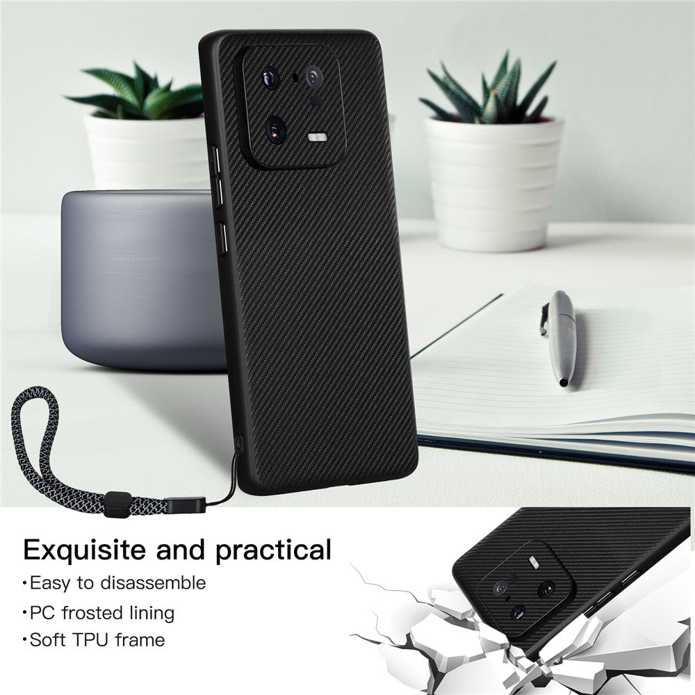 VILI TC Series Drop-proof Shell for Xiaomi 13 Pro 5G Phone Case Textured PU Leather Coated TPU Cover
