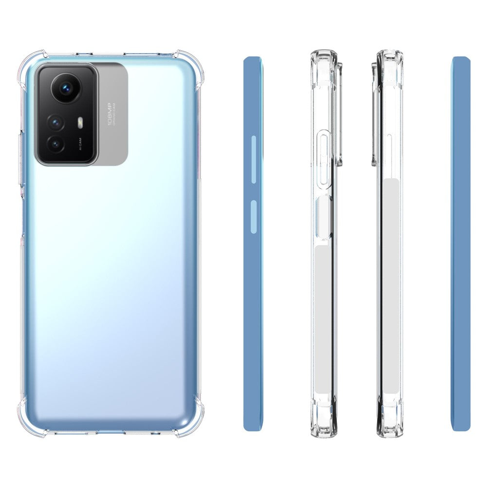 Xiaomi Redmi Note 12S 4G Transparent Halkfri Mobilmobilfodral mobil TPU Stötsäkert Skal