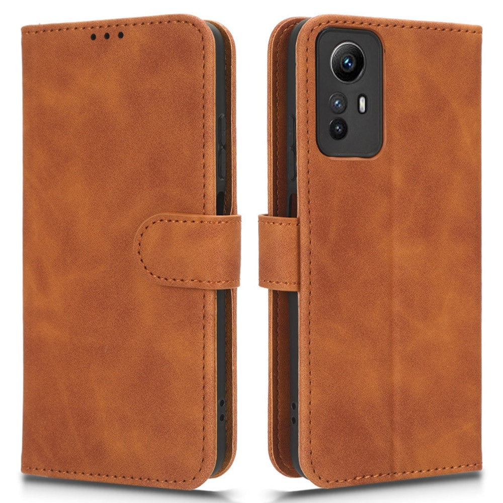 For Xiaomi Redmi Note 12S 4G PU Leather Wallet Flip Cover Skin-touch Stand Phone Case