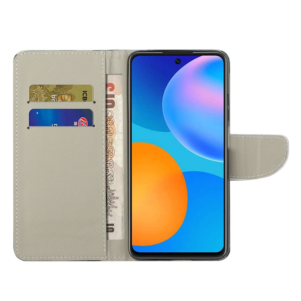 Xiaomi Redmi Note 12S 4G Mönstertryck Läder Mobilskal Plånboksfodral mobilskydd