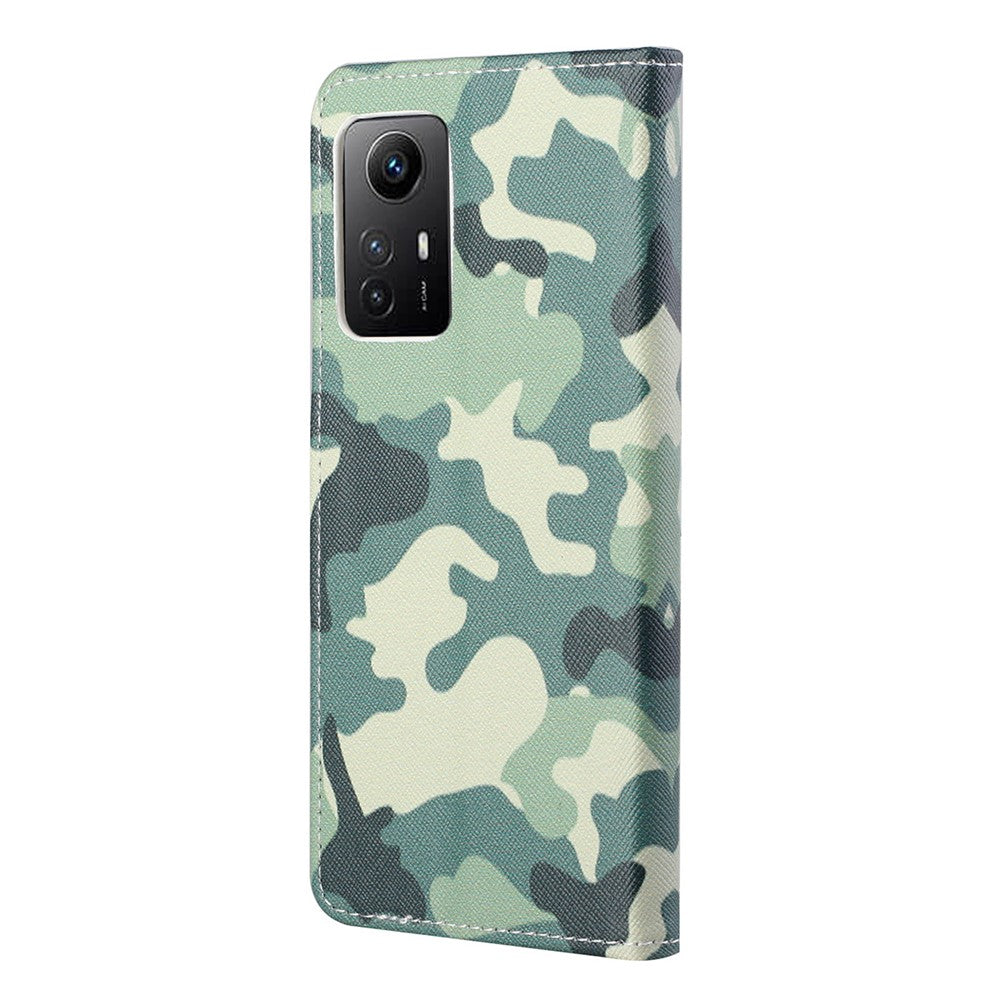 Xiaomi Redmi Note 12S 4G Mönstertryck Läder Mobilskal Plånboksfodral mobilskydd