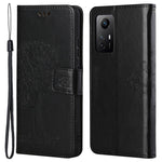 For Xiaomi Redmi Note 12S 4G Owl Tree Imprinted Wallet Phone Case PU Leather Stand Cover