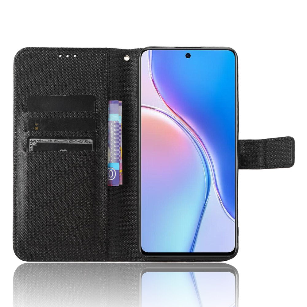 For Huawei Maimang 20 / nova 11i / Enjoy 60 Pro PU Leather Wallet Case Diamond Texture Phone Stand Cover