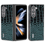ABEEL For Samsung Galaxy Z Fold5 5G Cowhide Leather + PC Phone Case Crocodile Texture Slim Cover