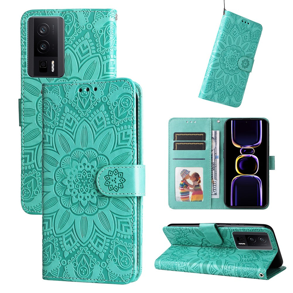 For Xiaomi Redmi K60 Pro 5G / K60 5G / Poco F5 Pro 5G Imprinted Phone Stand Cover Leather Wallet Case