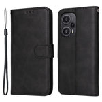 Xiaomi Redmi Note 12 Turbo / Poco F5 5G PU-läder plånboksfodral kalvtextur reptåligt stativfodral med rem