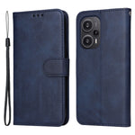 Xiaomi Redmi Note 12 Turbo / Poco F5 5G PU-läder plånboksfodral kalvtextur reptåligt stativfodral med rem