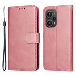 Xiaomi Redmi Note 12 Turbo / Poco F5 5G PU-läder plånboksfodral kalvtextur reptåligt stativfodral med rem