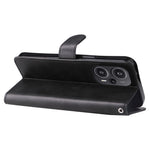 Xiaomi Redmi Note 12 Turbo / Poco F5 5G Kalvtextur mobilskal Stativ Blixtlåsficka Plånboksfodral
