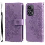 For Xiaomi Redmi Note 12 Turbo / Poco F5 5G Case Floral Pattern PU Leather Wallet Stand Phone Cover