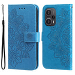 For Xiaomi Redmi Note 12 Turbo / Poco F5 5G Case Floral Pattern PU Leather Wallet Stand Phone Cover