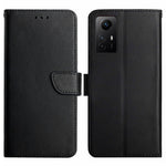 HT02 ægte kernelæderetui til Xiaomi Redmi Note 12S 4G med nappa-tekstur, stativ og tegnebogsetui