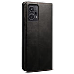 Phone Cover for Xiaomi Redmi Note 12 Turbo / Poco F5 5G Waxy Crazy Horse Texture Leather Case with Stand Wallet