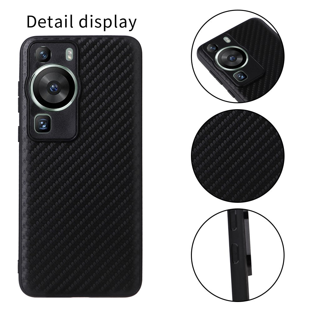 For Huawei P60 Pro Precise Cutouts Camera Protection PU Leather Coated PC+TPU Cover Phone Case