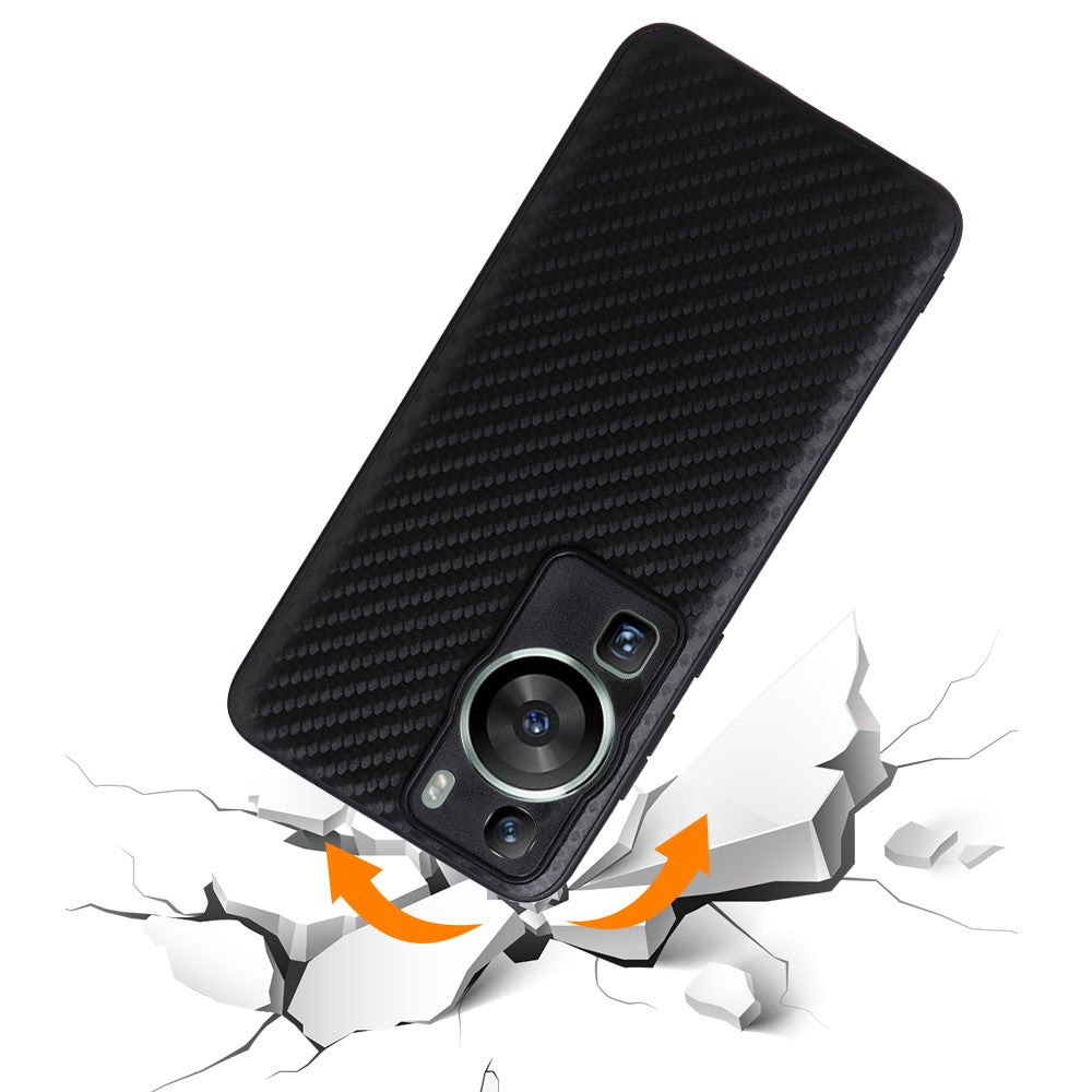 Huawei P60 Pro Exakta utskärningar Kameraskydd PU-läderbelagt PC+TPU-fodral