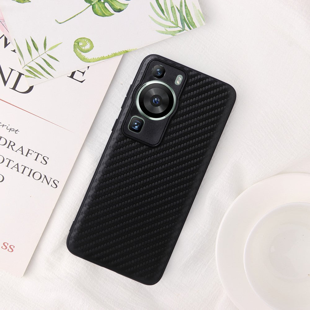 Huawei P60 Pro Exakta utskärningar Kameraskydd PU-läderbelagt PC+TPU-fodral
