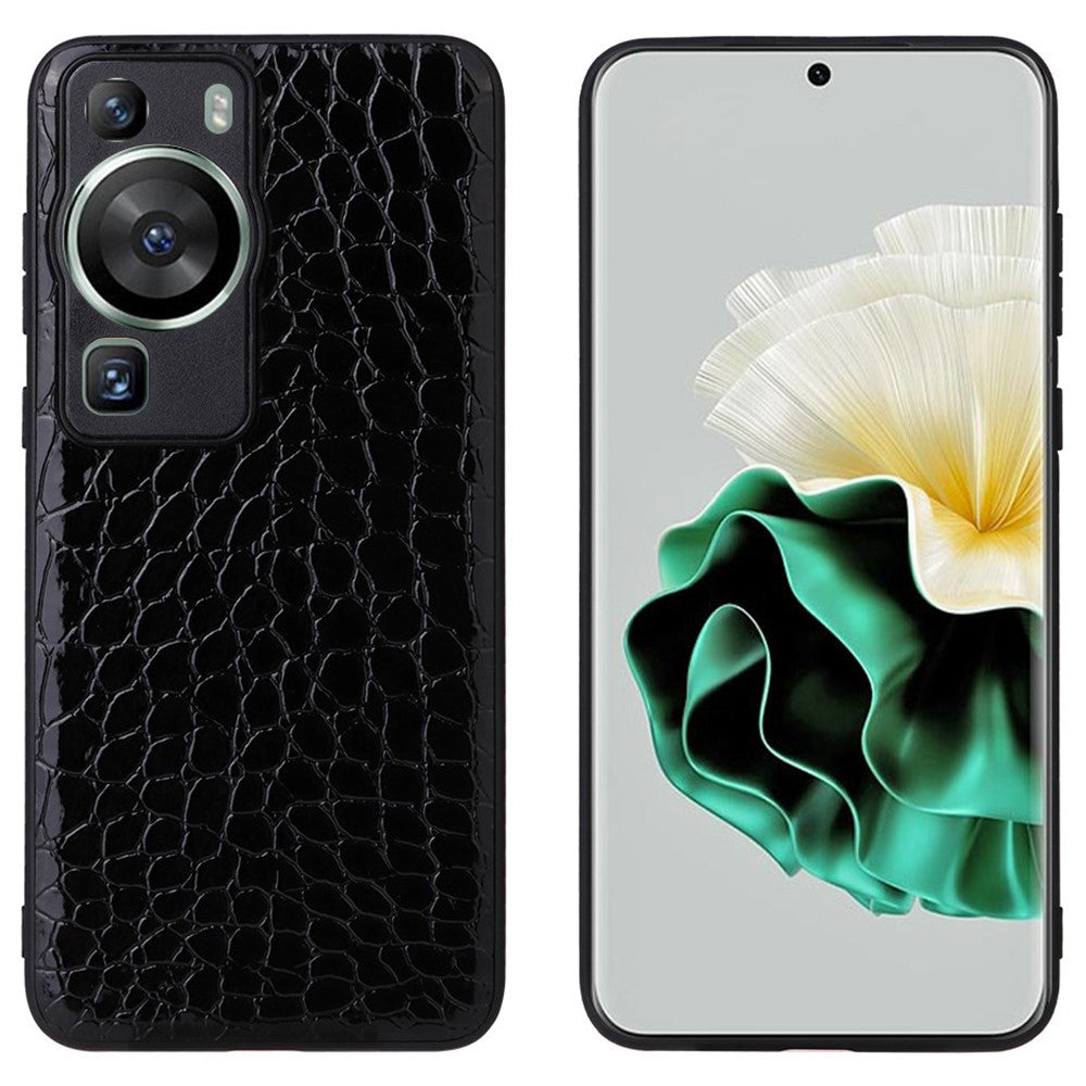 Huawei P60 Pro Exakta utskärningar Kameraskydd PU-läderbelagt PC+TPU-fodral