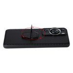 Fallsäkert mobilskal för Huawei P60 Pro, texturerat PU-läderbelagt TPU+PC-fodral med stöd