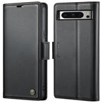 CASEME 023 Google Pixel 8 Pro Läderfodral RFID - Svart